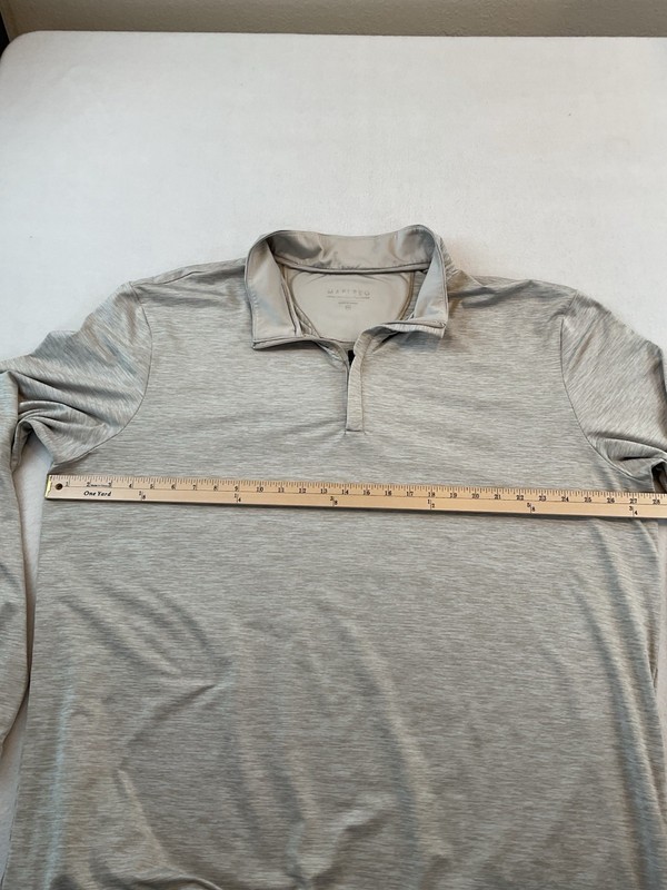 Maelreg 1/4 Zip Performance Pullover Mens 3XL Tan Khaki Long Sleeve Fleece Golf gallery