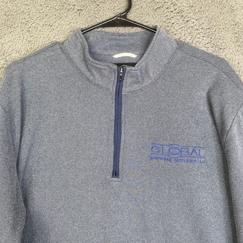 Swannies 1/4 Zip Pullover Mens 2XL Blue Performance Golf Logo Preppy Stretch gallery