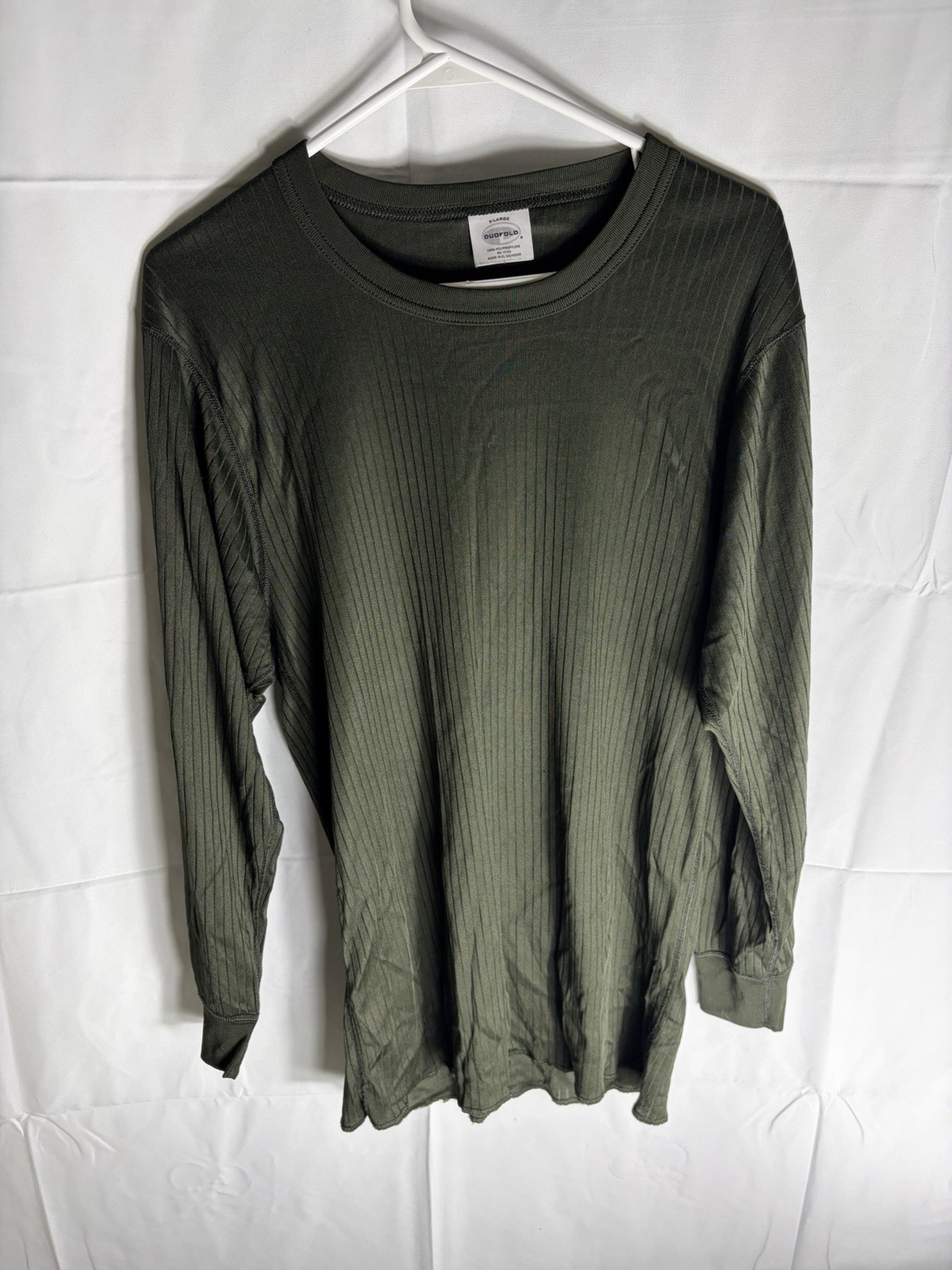 DUOFOLD Thermal Shirt XL Green Pullover Crew Thermal Polypropylene Long Sleeve gallery