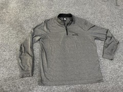 FootJoy Quarter Zip Pullover Mens Large Gray Brookfield Country Club Golf Top