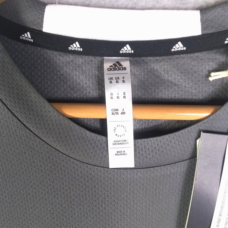 Adidas Mens D4M Training T-Shirt Short Sleeve XL Sports Slate Gray Aeroready NEW gallery