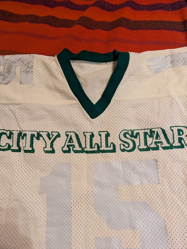 VINTAGE 60s 70s FOOTBALL JERSEY MENS COANE USA MADE M Daily News City All-Stars gallery