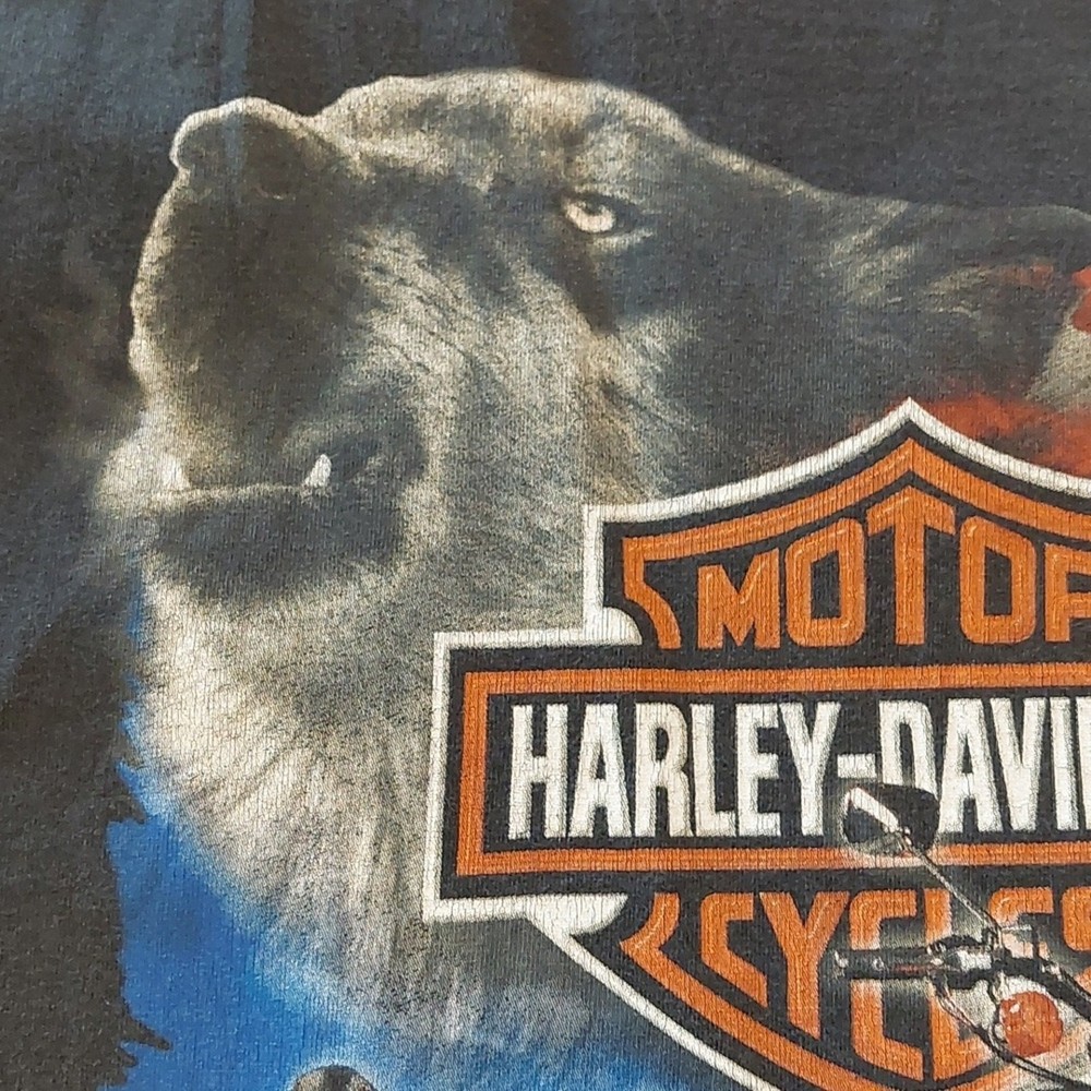 VTG Harley Davidson Tank top wolf coyote 2000 Y2K Niagara Falls CA XL