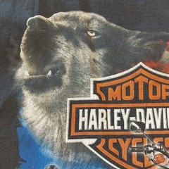 VTG Harley Davidson Tank top wolf coyote 2000 Y2K Niagara Falls CA XL