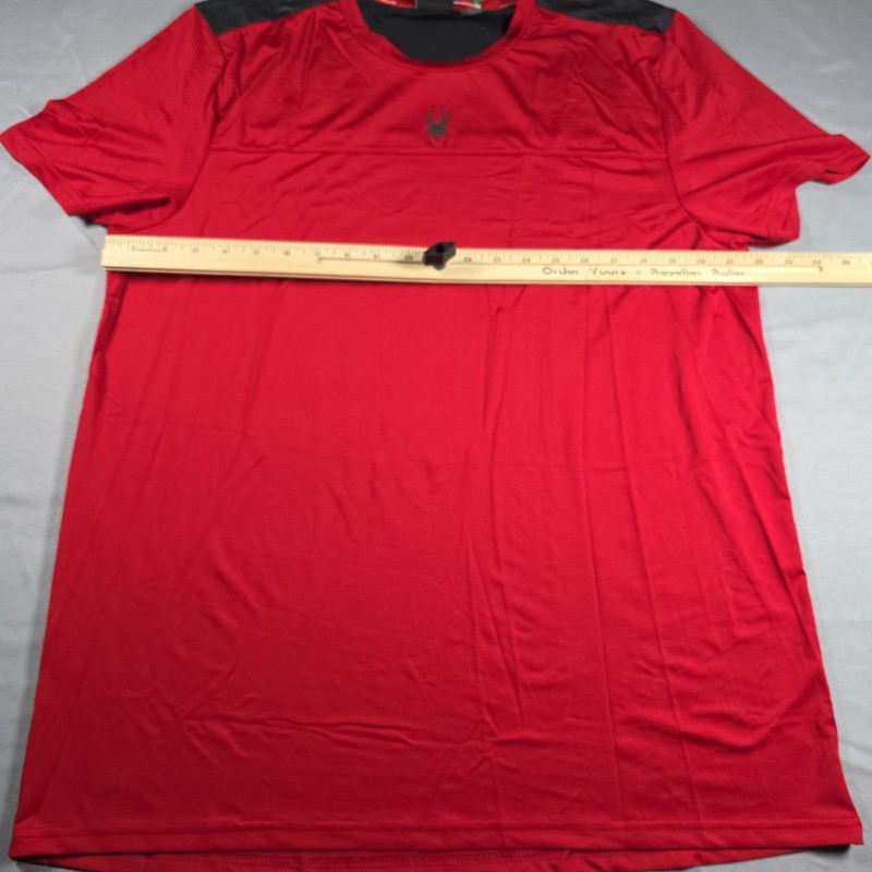 Spyder Active Shirt Men's Size XL Red Short Sleeve Performance gallery