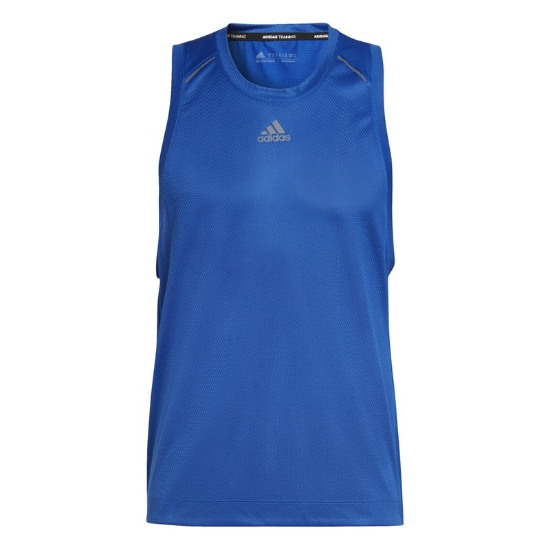 $45 NEW Adidas Men's High Intensity Spin Training Tank in Blue Sz Medium HP1756 gallery