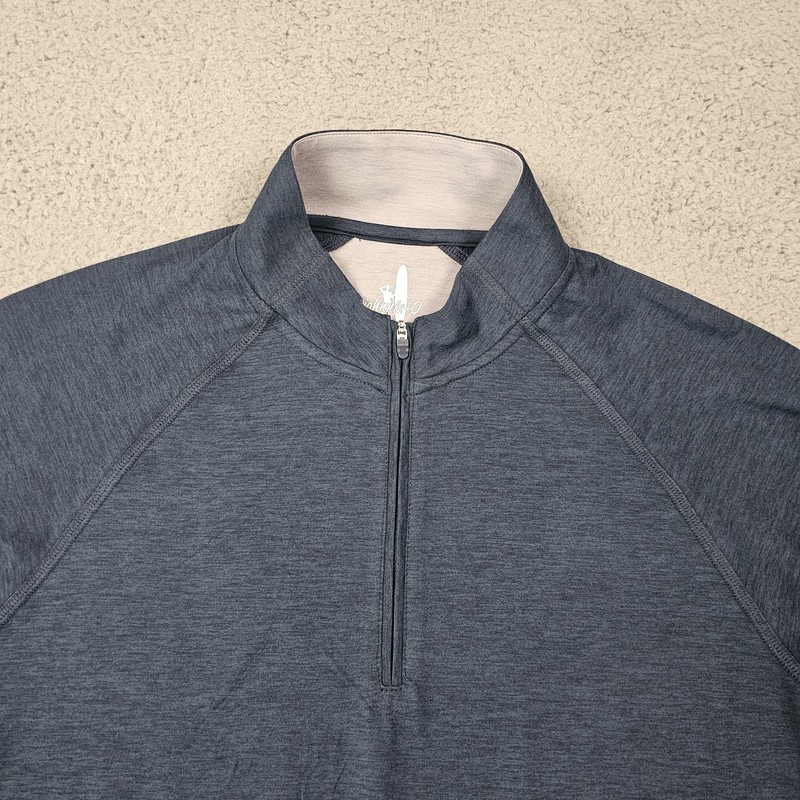 Johnnie O Freeborne Performance 1/4 Zip Pullover Mens Large Blue Golf Stretch gallery
