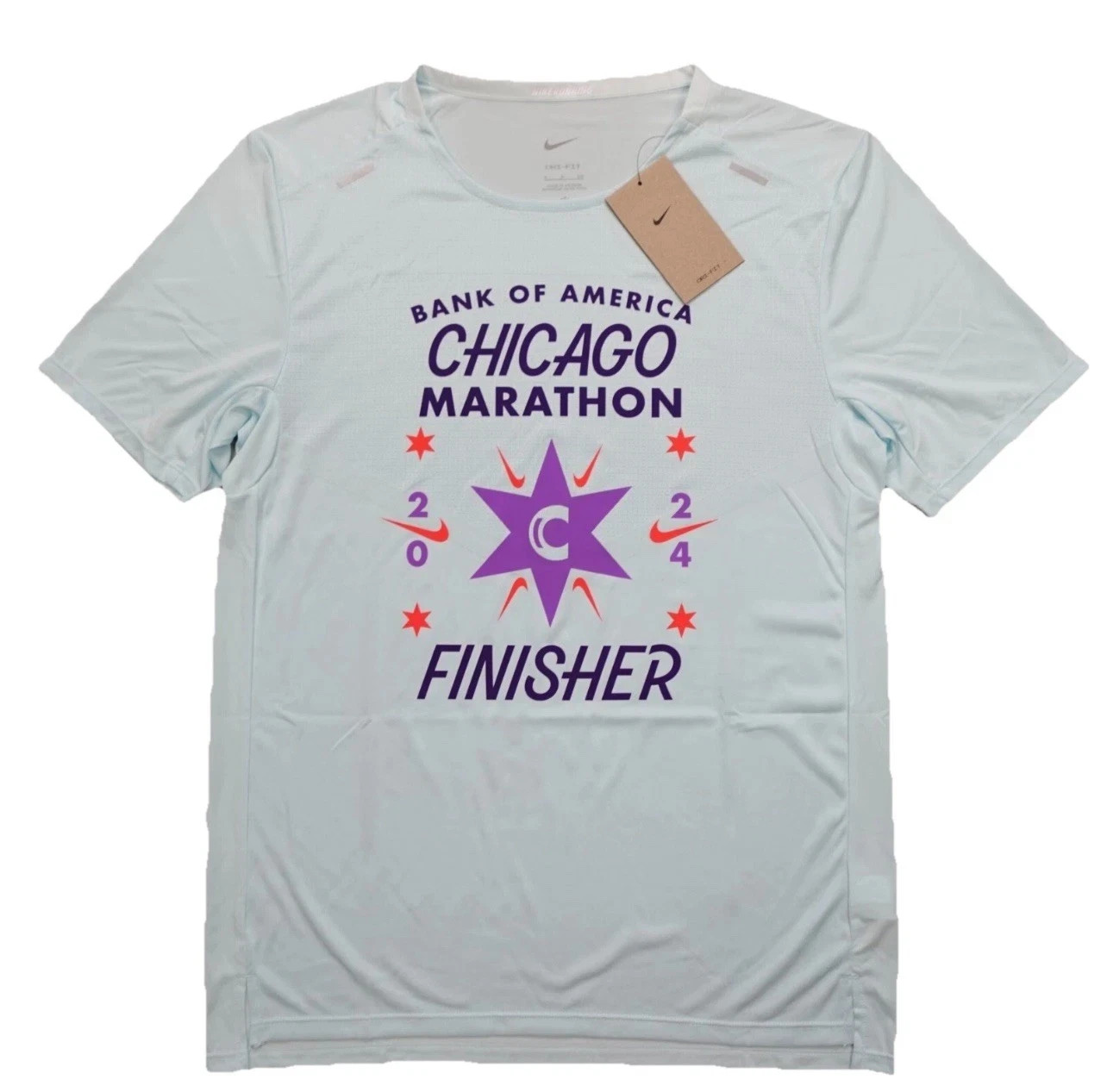 Nike Running 2024 Chicago Marathon Finisher T-Shirt FV6330-474 Men's Size S NWT gallery