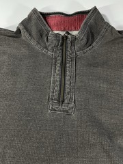 Carbon 2 Cobalt Shirt Size 2XL Mens 1/4 Zip Waffle Knit Pullover Long Sleeve