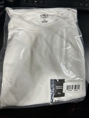 Athletic Works Men’s 3XL Moisture Wicking Tee WHITE Tri-Blend T-Shirt