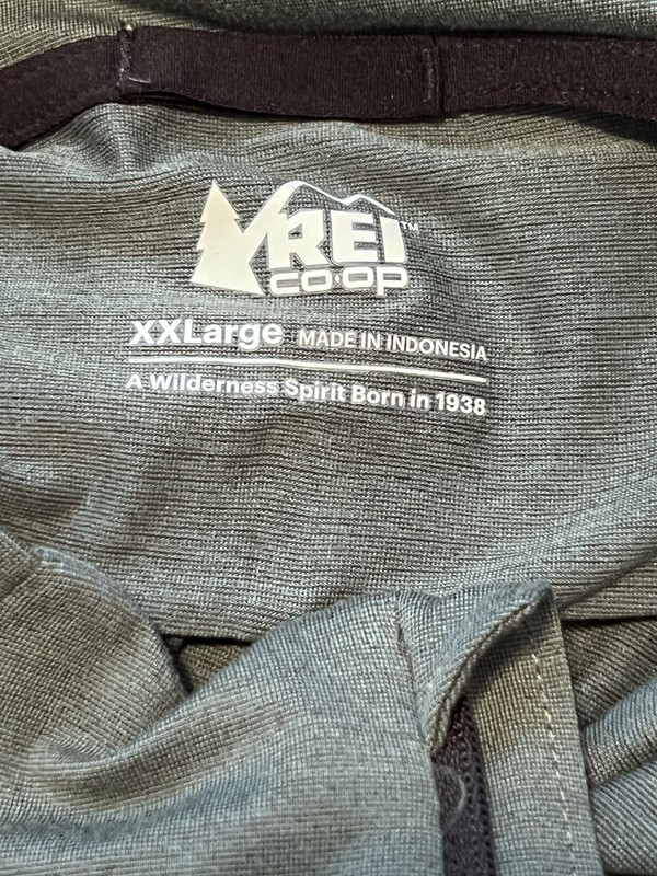 REI Pullover, 1/4 zip, Long-sleeved, Moss Green, Zipped Side Pocket, Men's XXL gallery