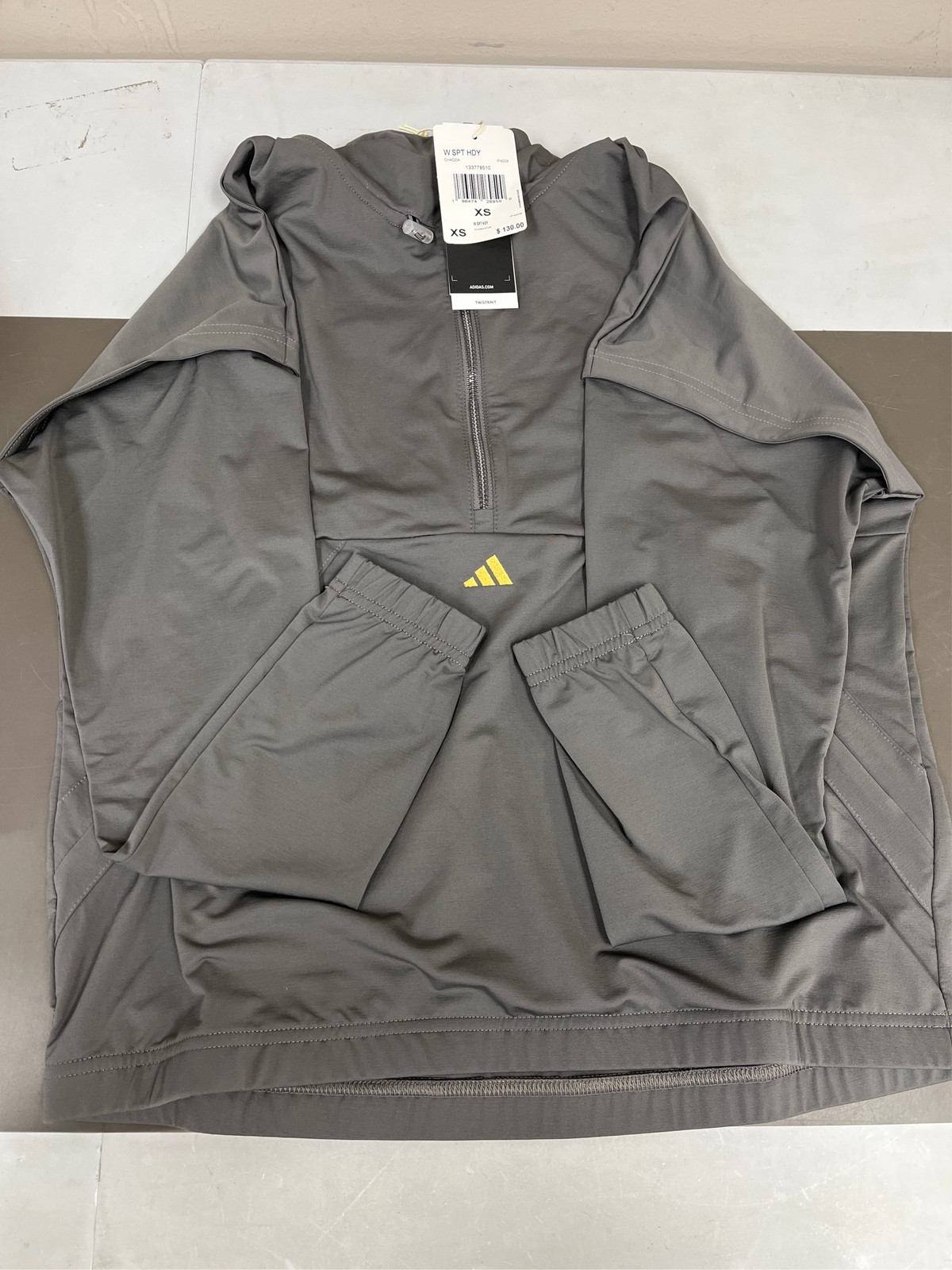 Adidas Men's Lightweight Performance Quarter-Zip Hooded Pullover gallery