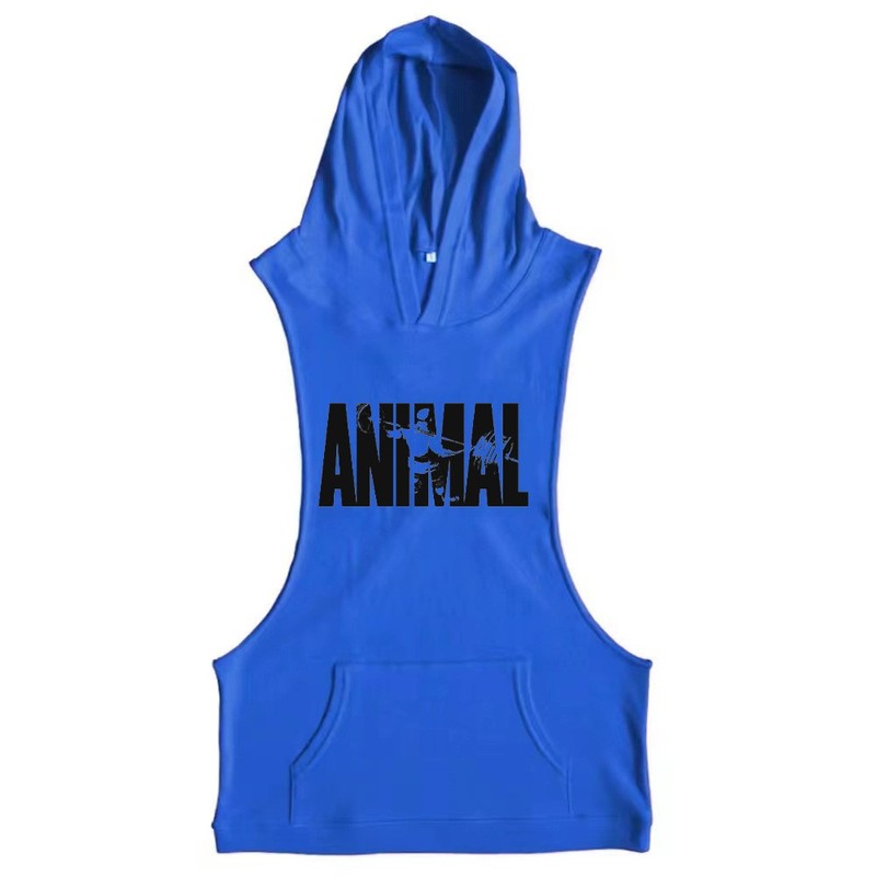 Men Gym Tank Top Hoodies Sleeveless Muscle Vest Bodybuilding Streetwear Workout gallery