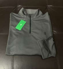 NWT Izod Golf 1/4 Zip Pullover LS Shirt Mens Size Medium Gray Lightweight D5