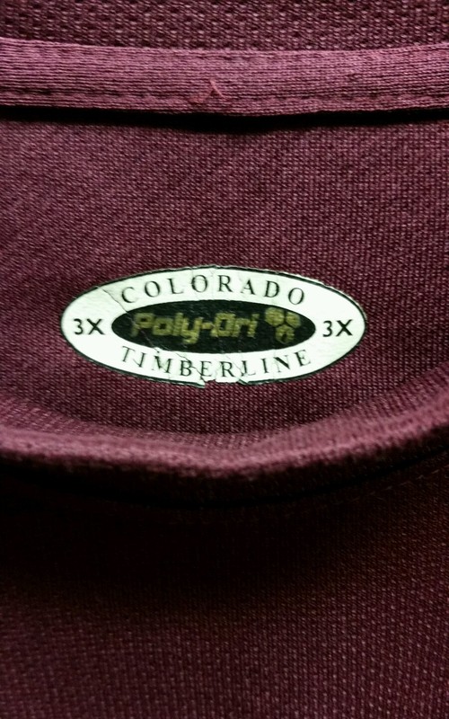 COLORADO Timberline Poly-Dri Long Sleeve Maroon Crew-neck Shirt Mens Size 3XL gallery