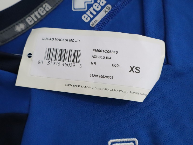Errea Men's Short Sleeve Training Tops XS/XXS Blue White 2-Pack BNWT gallery