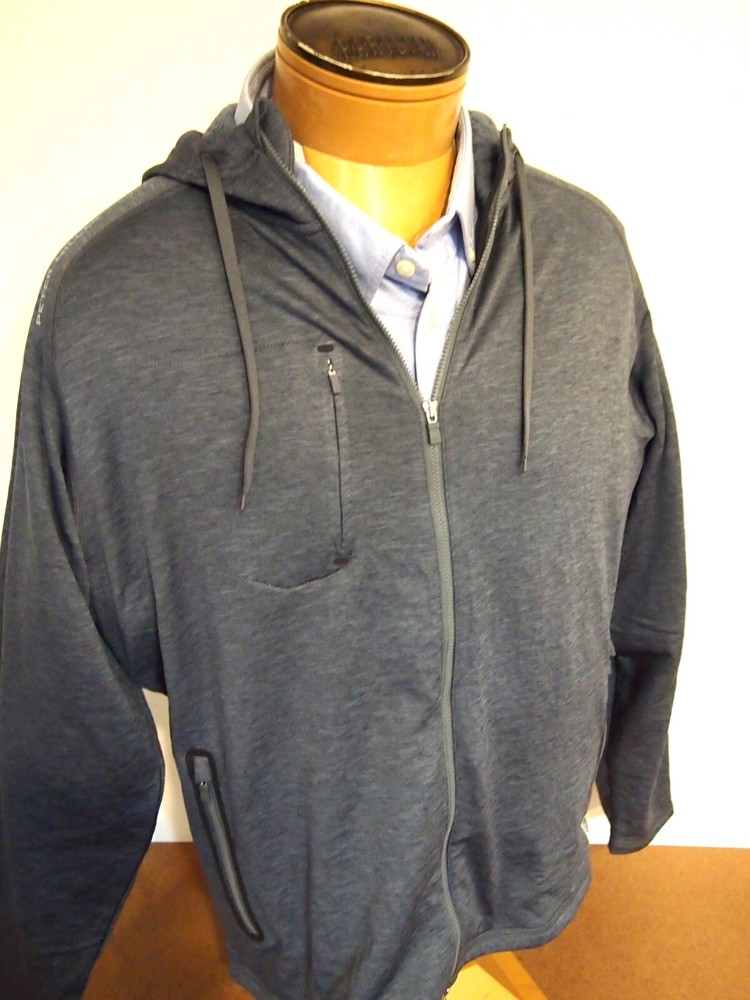 Peter Millar Eclipse Active Performance Fabric Hoodie NWT XXL $178 Iron Grey