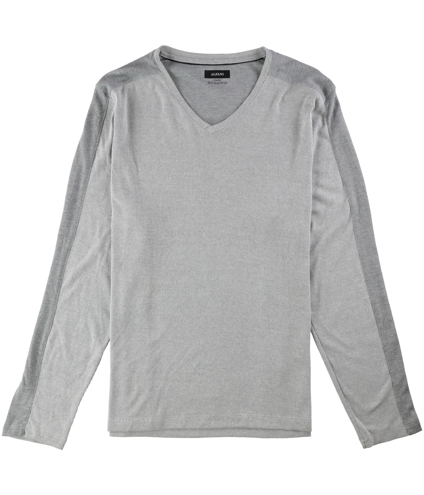 Alfani Mens Textured LS Basic T-Shirt, brightwhite, XL gallery
