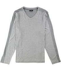 Alfani Mens Textured LS Basic T-Shirt, brightwhite, XL