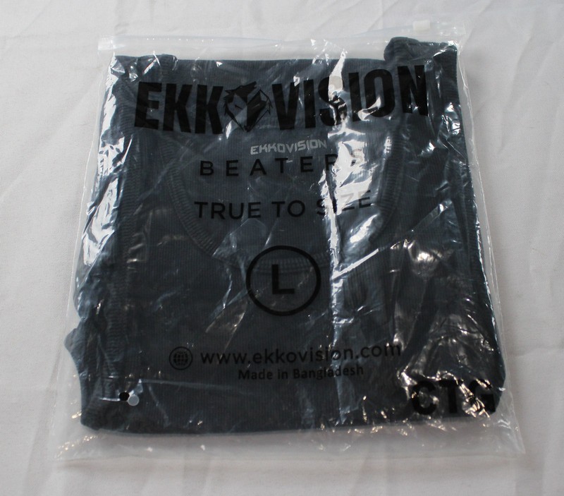 Ekkovision Men's OG Solid Stretch Ribbed Beater Tank Top EJ3 Black Large NWT gallery