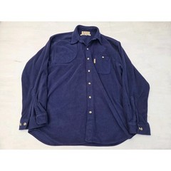 Vtg Columbia Fleece Shirt Jacket Mens L Blue Button Front Long Sleeve Outdoor