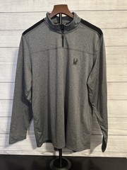 Spyder Active Men’s Quarter Zip Performance Pullover ProWB Gray Size L