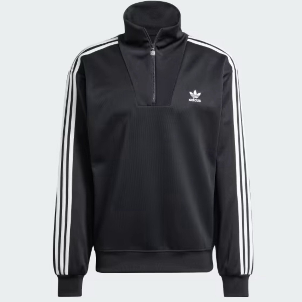 Adidas Originals Adicolor Black Funnel Neck Track Top Jacket Men Size New IZ4803