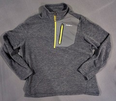 Eddie Bauer Size XL Cloud Layer Pro Gray 1/4 Zip Fleece Pullover Sweater