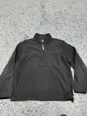Woolrich 1/4 Zip Knit Fleece Pullover Sweater Mens XL Charcoal Gray Used
