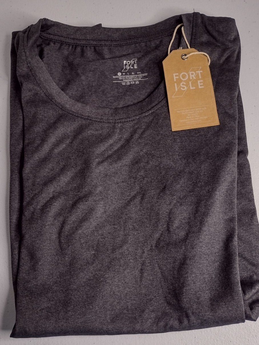 Fort Isle Men's Athletic Tank/Muscle Top Shirt Dark Grey Size Small New (A1) gallery
