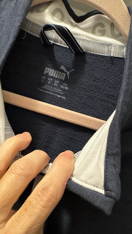 PUMA Enjoy Golf 1/4 Zip Sweatshirt Pullover Mens Navy Large Mock Neck gallery