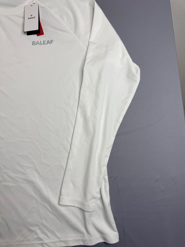 Baleaf Men's Small White Long Sleeve Shirt UPF 50+ Sun Protection PerformanceNWT gallery