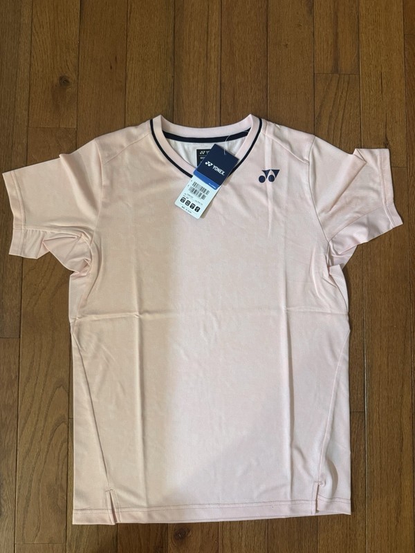 Yonex Men's Crew Neck Shirt Slim Fit 10451 French Pink -2023 Roland Garros Sz XS gallery