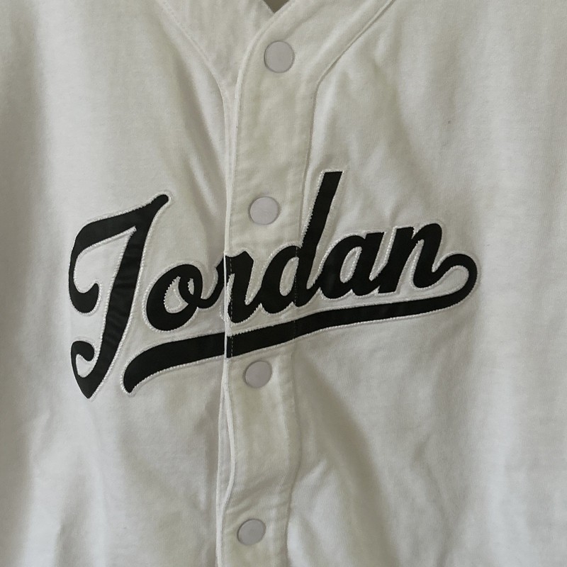 Nike Jordan Flight MVP Men's Loose FIT Baseball Jersey TOP, White. Size Medium gallery