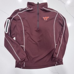 Columbia Golf Virginia Tech VT Quarter Zip Pullover Mens Medium Maroon Omni-Wick
