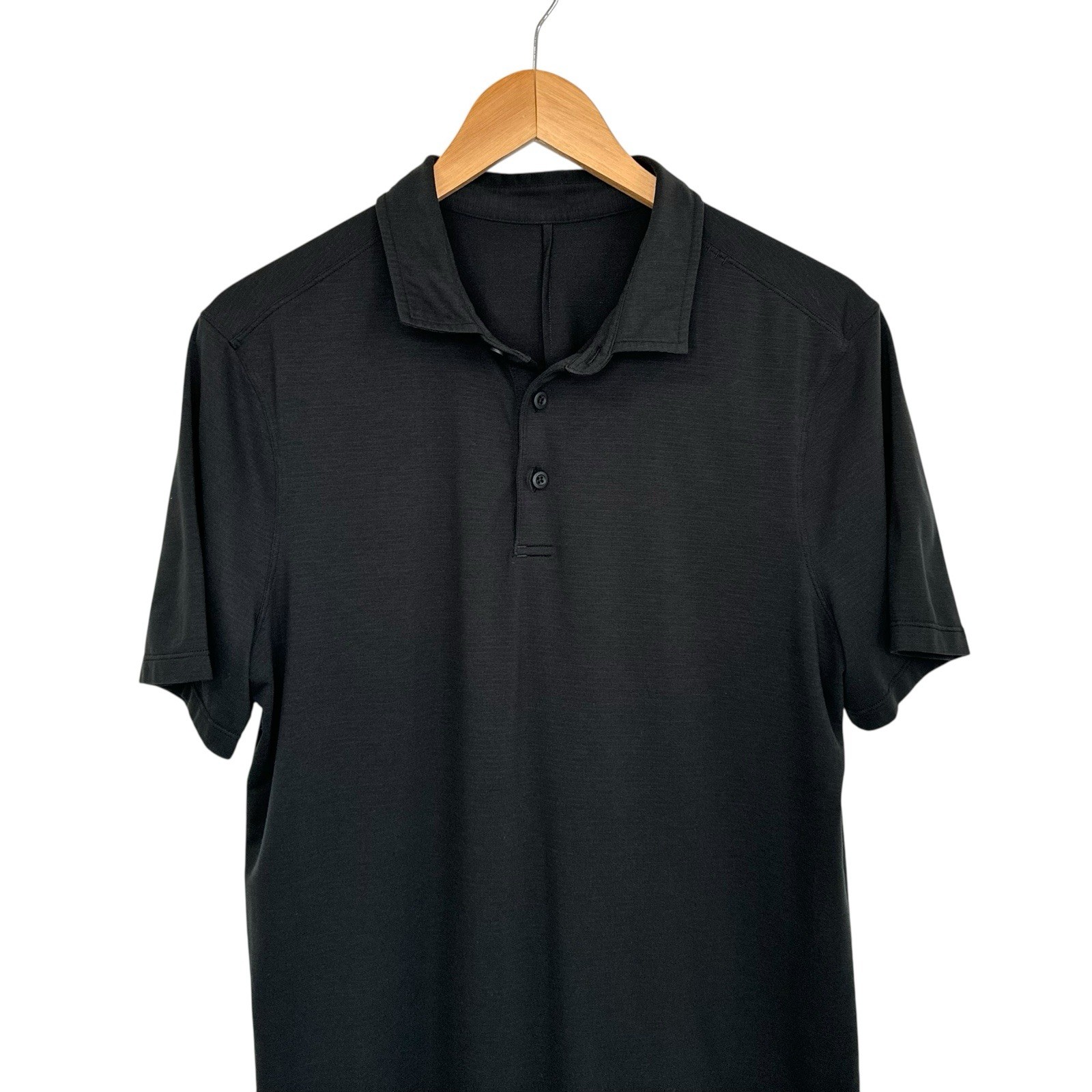 Lululemon Mens Metal Vent Tech Polo Shirt Sz Small? Black Short Sleeve gallery