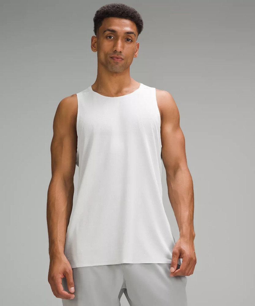 Lululemon Men's Fast and Free Singlet Breathe Running Tank Top, White Small
