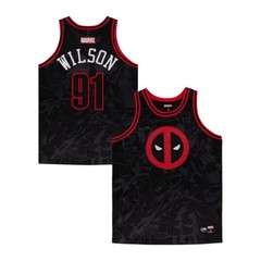 Marvel Deadpool Basketball Jersey Lids Exclusive Wilson #91 Black Men’s MEDIUM
