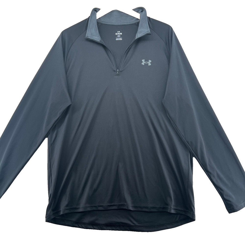 Under Armour Loose Fit Men's Size XL Black Stretch 1/2 Zip Running Sweatshirt
