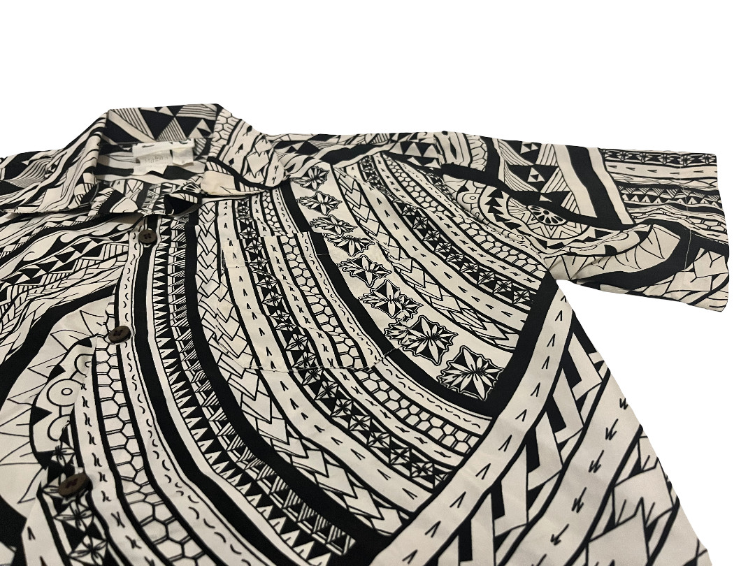 Tribal Pattern Tropical Shirt Men's Size L gallery