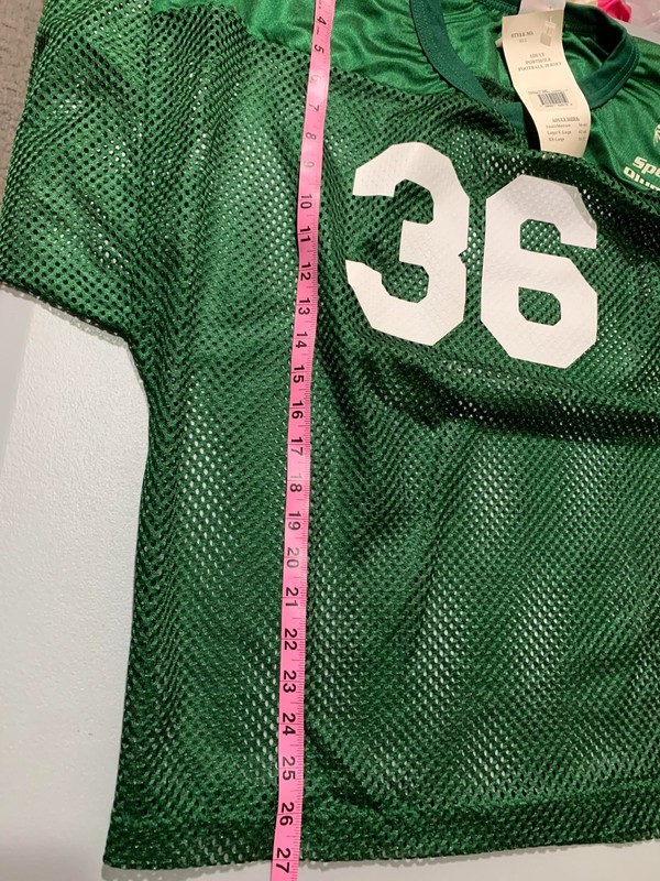Adams USA Football Jersey Special Olympics Indiana Fulton County Green SZ L/XL gallery