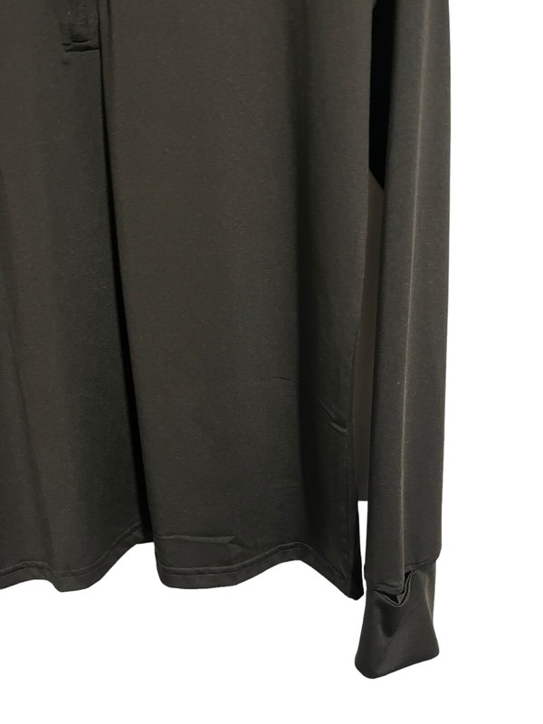 MuscleBox Jacket Shirt Quarter Zip Pull Over Black Long Sleeve Activewear Size S gallery