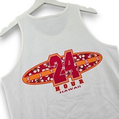 24 Hour Fitness Hawaii Mens White Tank Top Athletic Gym Workout Size M RARE VTG