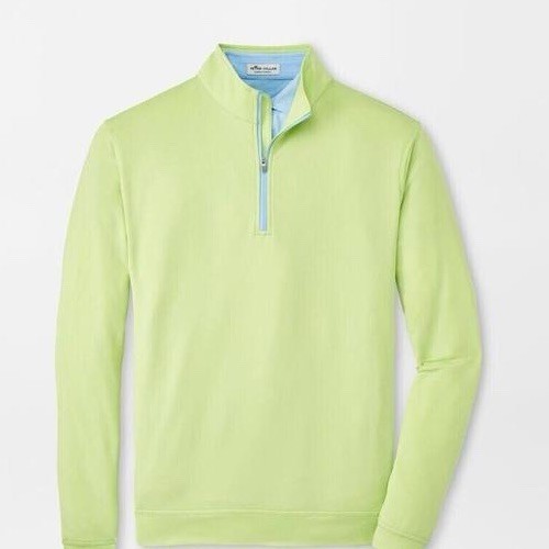 Peter Millar Pullover Mens M Green Perth Performance Quarter 1/4 Zip Golf gallery