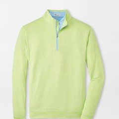 Peter Millar Pullover Mens M Green Perth Performance Quarter 1/4 Zip Golf