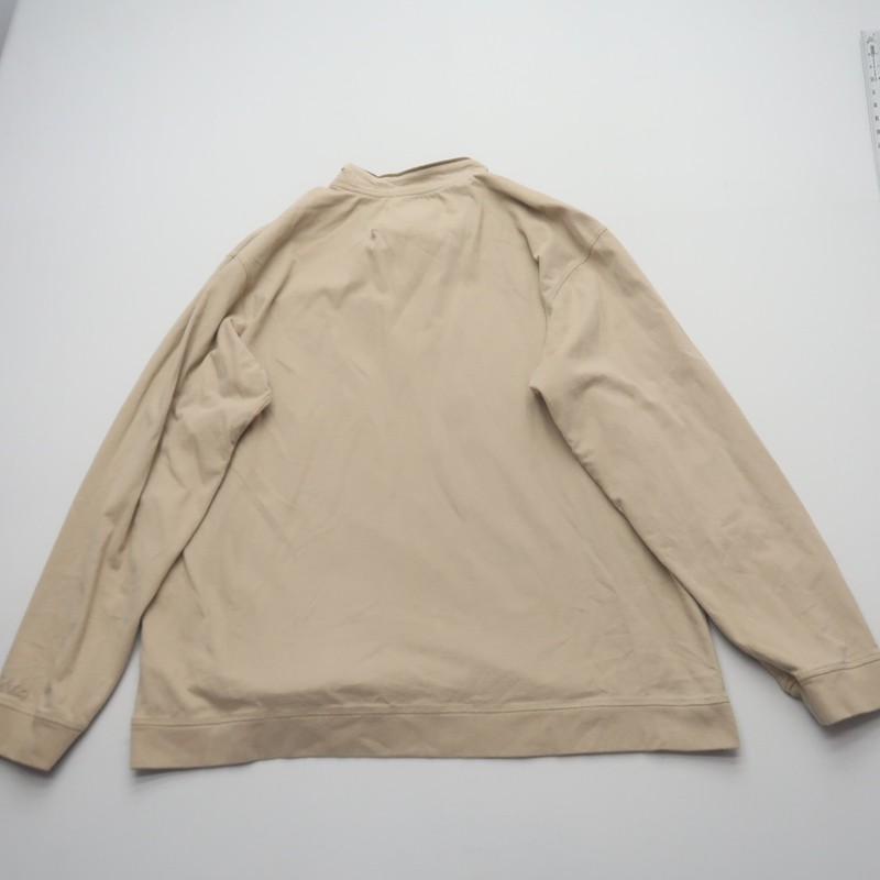 Cabela's Mens 1/4 Zip Pullover Sweater Size 2XLT Tall Beige 100% Cotton gallery