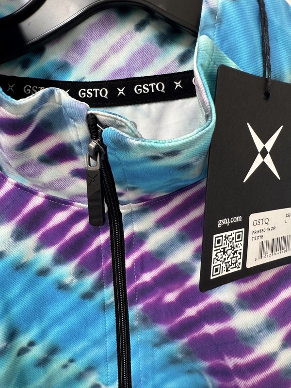 GSTQ Active 1/4 Zip Pullover Men Women Tie Dye Jacket NEW $148 NWT A0 gallery