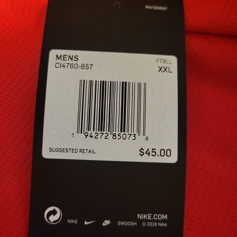 NWT Nike Sideline Long Sleeve UV Coaches Top Men Size 2XL Red CI4760-657 gallery