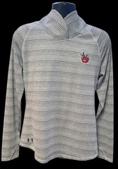 Ft. Wayne Tin Caps Under Armour Loose White Grey Striped Shawl Collar Adult sz L