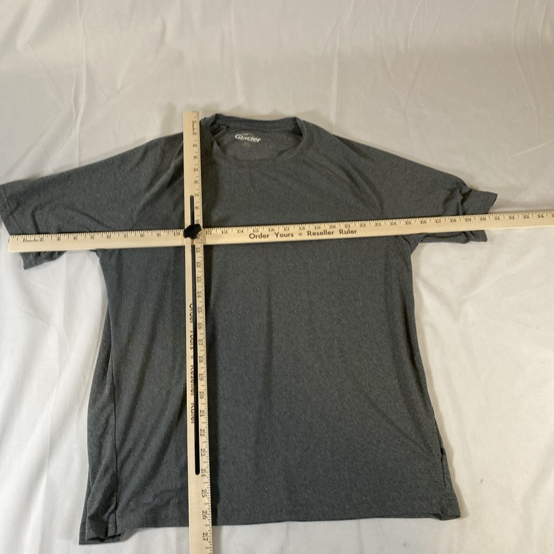 Glacier Performance Men's Shirt Size Medium Gray Short Sleeve Running Polyester gallery